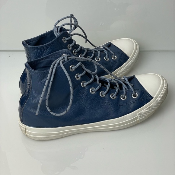 Converse CTAS Hi Limo Leather Navy/Indigo Fog 163338C Women’s 9.5 Men’s 7.5 - Picture 5 of 11